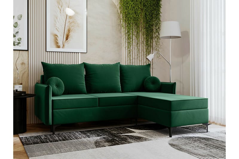 Knocklong 3-seters Hjørnesovesofa - Grøn - Møbler - Sofaer - Sovesofaer - Sovesofa divan