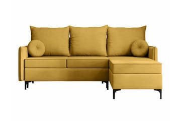 Knocklong 3-seters Hjørnesovesofa - Gul - Møbler - Sofaer - Sovesofaer - Sovesofa divan
