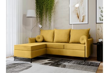 Knocklong 3-seters Hjørnesovesofa - Gul - Møbler - Sofaer - Sovesofaer - Sovesofa divan