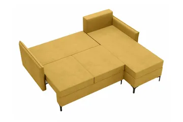 Knocklong 3-seters Hjørnesovesofa - Gul - Møbler - Sofaer - Sovesofaer - Sovesofa divan