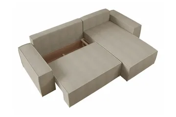 Knocklong 3-seters Hjørnesovesofa - Gul - Møbler - Sofaer - Sovesofaer - Hjørnesovesofa