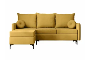 Knocklong 3-seters Hjørnesovesofa - Gul - Møbler - Sofaer - Sovesofaer - Sovesofa divan