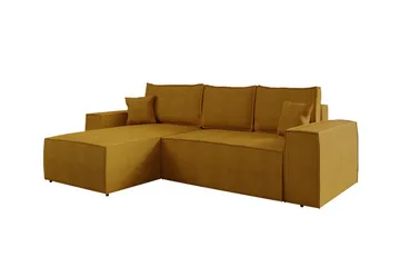 Knocklong 3-seters Hjørnesovesofa - Gul - Møbler - Sofaer - Sovesofaer - Hjørnesovesofa