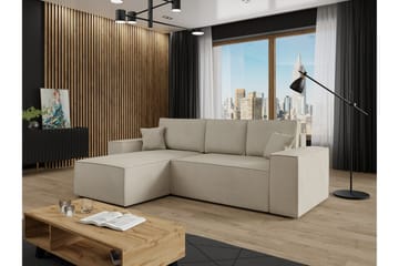 Knocklong 3-seters Hjørnesovesofa - Lyse brun - Møbler - Sofaer - Sovesofaer - Hjørnesovesofa