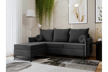 Knocklong 3-seters Hjørnesovesofa - Mørkegrå - Møbler - Sofaer - Sovesofaer - Hjørnesovesofa