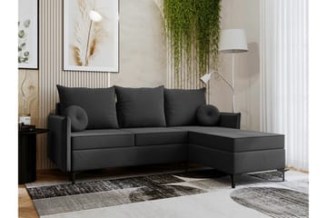 Knocklong 3-seters Hjørnesovesofa - Mørkegrå - Møbler - Sofaer - Sovesofaer - Hjørnesovesofa