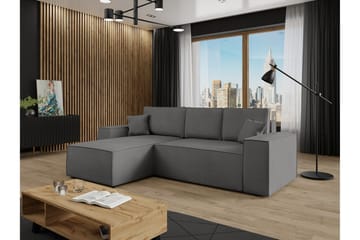 Knocklong 3-seters Hjørnesovesofa - Mørkegrå - Møbler - Sofaer - Sovesofaer - Hjørnesovesofa