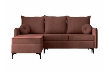 Knocklong 3-seters Hjørnesovesofa - Rosa - Møbler - Sofaer - Sovesofaer - Hjørnesovesofa