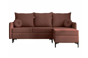 Knocklong 3-seters Hjørnesovesofa - Rosa - Møbler - Sofaer - Sovesofaer - Hjørnesovesofa