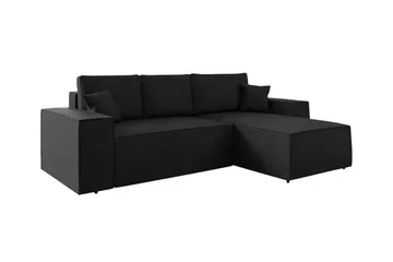 Knocklong 3-seters Hjørnesovesofa - Svart - Møbler - Sofaer - Sovesofaer - Hjørnesovesofa