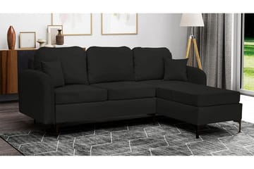 Knocklong 3-sits Hörnbäddsoffa Black - Møbler - Sofaer - Sovesofaer - Hj ørnesovesofa