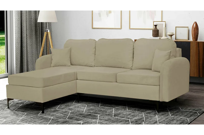 Knocklong 3-sits Hörnbäddsoffa Light green - Møbler - Sofaer - Sovesofaer - Hjørnesovesofa