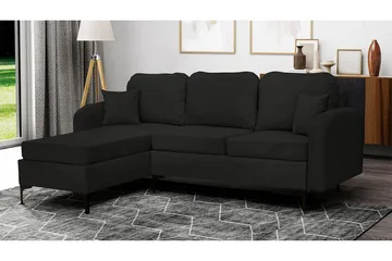Knocklong 3-sits Hörnbäddsoffa NO_BRAND Black - Møbler - Sofaer - Sovesofaer - Hjørnesovesofa