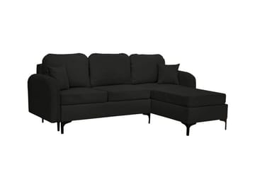 Knocklong 3-sits Hörnbäddsoffa NO_BRAND Black - Møbler - Sofaer - Sovesofaer - Hjørnesovesofa