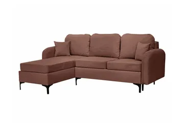Knocklong 3-sits Hörnbäddsoffa NO_BRAND Brown - Møbler - Sofaer - Sovesofaer - Hjørnesovesofa
