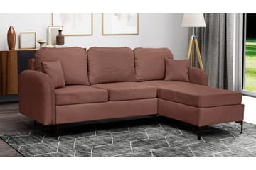 Knocklong 3-sits Hörnbäddsoffa NO_BRAND Brown - Møbler - Sofaer - Sovesofaer - Hjørnesovesofa