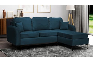 Knocklong 3-sits Hörnbäddsoffa NO_BRAND Dark blue - Møbler - Sofaer - Sovesofaer - Sovesofa divan