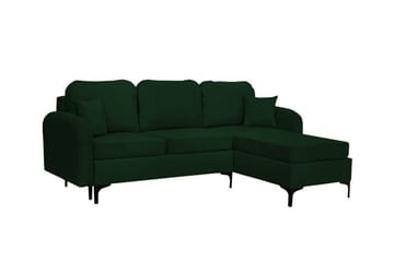 Knocklong 3-sits Hörnbäddsoffa NO_BRAND Dark green - Møbler - Sofaer - Sovesofaer - Sovesofa divan