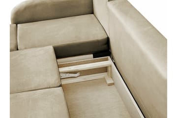 Knocklong 3-sits Hörnbäddsoffa NO_BRAND Light green - Møbler - Sofaer - Sovesofaer - Hjørnesovesofa