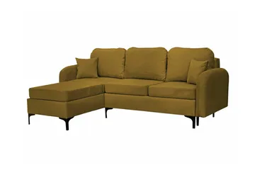 Knocklong 3-sits Hörnbäddsoffa NO_BRAND Yellow/Green - Møbler - Sofaer - Sovesofaer - Hjørnesovesofa