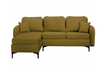 Knocklong 3-sits Hörnbäddsoffa NO_BRAND Yellow/Green - Møbler - Sofaer - Sovesofaer - Hjørnesovesofa
