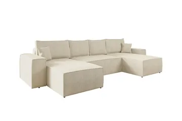 Knocklong 4-seters Hjørnesovesofa - Cream - Møbler - Sofaer - Sovesofaer - Sovesofa divan