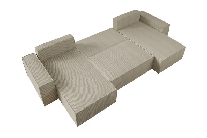 Knocklong 4-seters Hjørnesovesofa - Cream - Møbler - Sofaer - Sovesofaer - Sovesofa divan