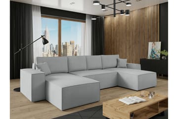 Knocklong 4-seters Hjørnesovesofa - Grå - Møbler - Sofaer - Sovesofaer - Hjørnesovesofa