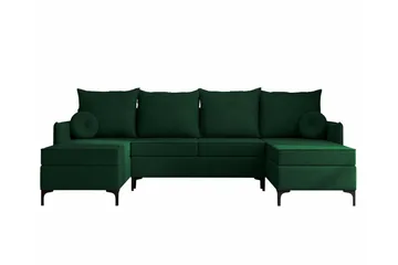 Knocklong 4-seters Hjørnesovesofa - Grøn - Møbler - Sofaer - Sovesofaer - Hjørnesovesofa