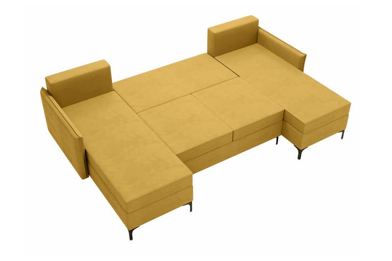 Knocklong 4-seters Hjørnesovesofa - Gul - Møbler - Sofaer - Sovesofaer - Hjørnesovesofa