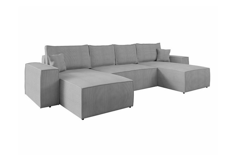 Knocklong 4-seters Hjørnesovesofa, Lysegrå