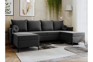 Knocklong 4-seters Hjørnesovesofa - Mørkegrå - Møbler - Sofaer - Sovesofaer - Hjørnesovesofa