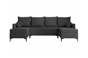 Knocklong 4-seters Hjørnesovesofa - Mørkegrå - Møbler - Sofaer - Sovesofaer - Hjørnesovesofa