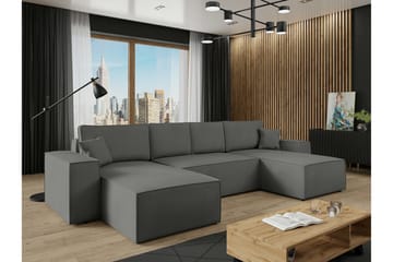 Knocklong 4-seters Hjørnesovesofa - Mørkegrå - Møbler - Sofaer - Sovesofaer - Hjørnesovesofa