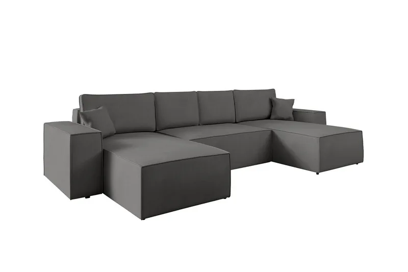 Knocklong 4-seters Hjørnesovesofa, Mørkegrå