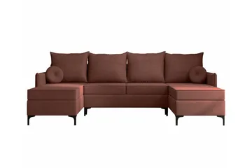 Knocklong 4-seters Hjørnesovesofa - Rosa - Møbler - Sofaer - Sovesofaer - Hjørnesovesofa
