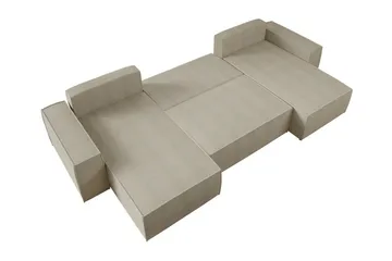 Knocklong 4-seters Hjørnesovesofa - Rosa - Møbler - Sofaer - Sovesofaer - Hjørnesovesofa