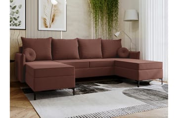 Knocklong 4-seters Hjørnesovesofa - Rosa - Møbler - Sofaer - Sovesofaer - Hjørnesovesofa