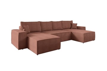 Knocklong 4-seters Hjørnesovesofa - Rosa - Møbler - Sofaer - Sovesofaer - Hjørnesovesofa