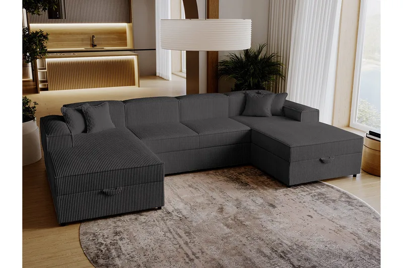 Knocklong 4-seters Hjørnesovesofa - Møbler - Sofaer - Sovesofaer - Hjørnesovesofa