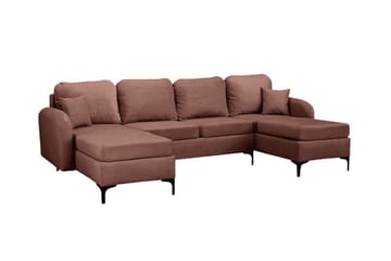 Knocklong 4-sits Hörnbäddsoffa Brown - Møbler - Sofaer - Sovesofaer - Hjørnesovesofa
