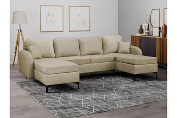 Knocklong 4-sits Hörnbäddsoffa NO_BRAND beige - Møbler - Sofaer - Sovesofaer - Sovesofa divan
