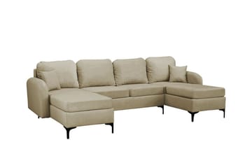 Knocklong 4-sits Hörnbäddsoffa NO_BRAND beige - Møbler - Sofaer - Sovesofaer - Sovesofa divan