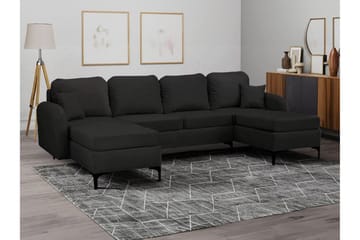 Knocklong 4-sits Hörnbäddsoffa NO_BRAND Black - Møbler - Sofaer - Sovesofaer - Sovesofa divan
