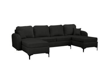 Knocklong 4-sits Hörnbäddsoffa NO_BRAND Black - Møbler - Sofaer - Sovesofaer - Sovesofa divan