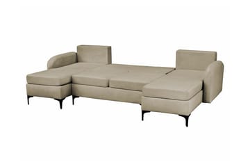 Knocklong 4-sits Hörnbäddsoffa NO_BRAND Black - Møbler - Sofaer - Sovesofaer - Sovesofa divan