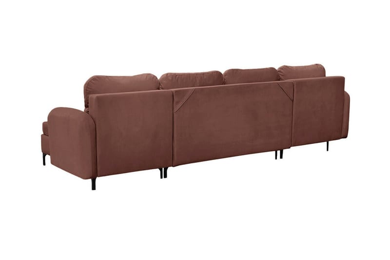 Knocklong 4-sits Hörnbäddsoffa NO_BRAND Brown - Møbler - Sofaer - Sovesofaer - Hjørnesovesofa