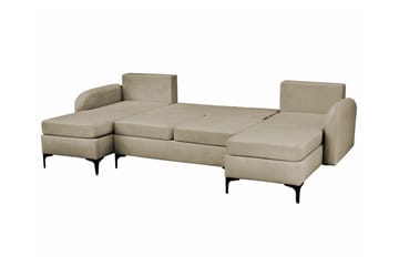 Knocklong 4-sits Hörnbäddsoffa NO_BRAND Brown - Møbler - Sofaer - Sovesofaer - Hjørnesovesofa