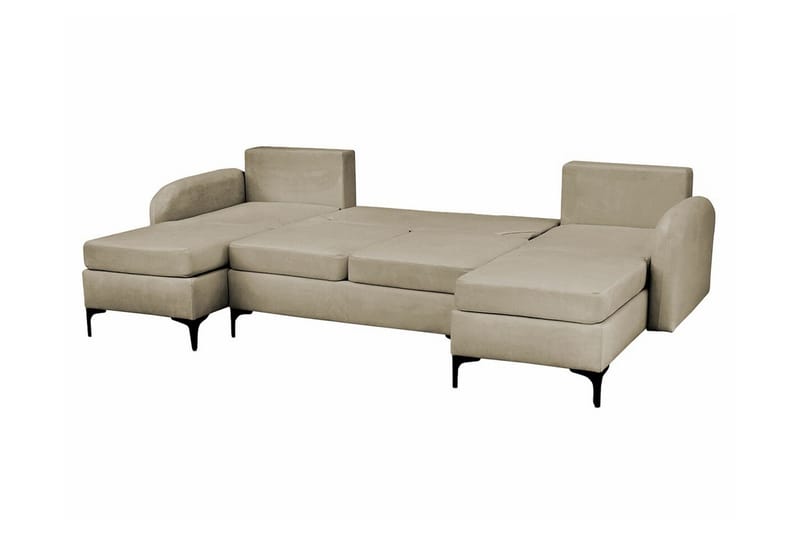 Knocklong 4-sits Hörnbäddsoffa NO_BRAND Brown - Møbler - Sofaer - Sovesofaer - Hjørnesovesofa
