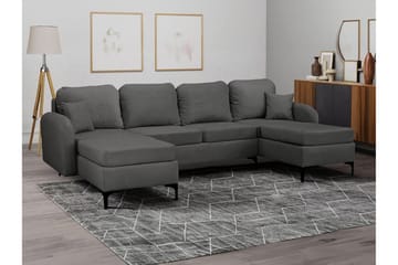 Knocklong 4-sits Hörnbäddsoffa NO_BRAND Dark grey - Møbler - Sofaer - Sovesofaer - Sovesofa divan